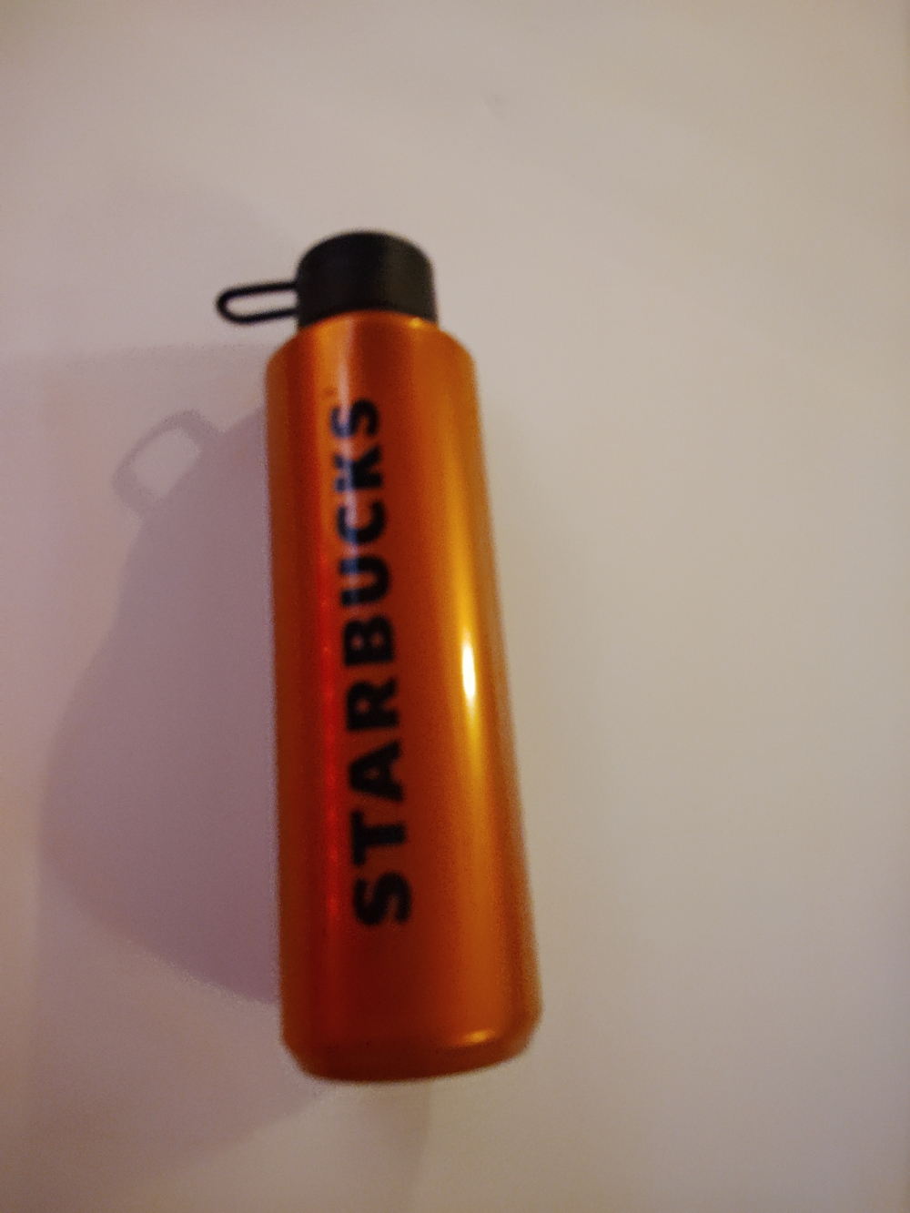 Starbucks Orange Metallic Water Bottle